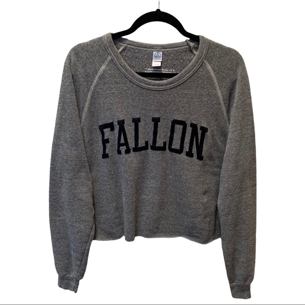 The Tonight Show Starring Jimmy Fallon Varsity Sweatshirt Cropped